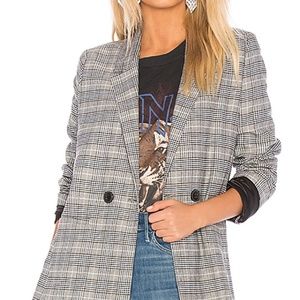 ANINE BING MADELEINE BLAZER - BLUE CHECK